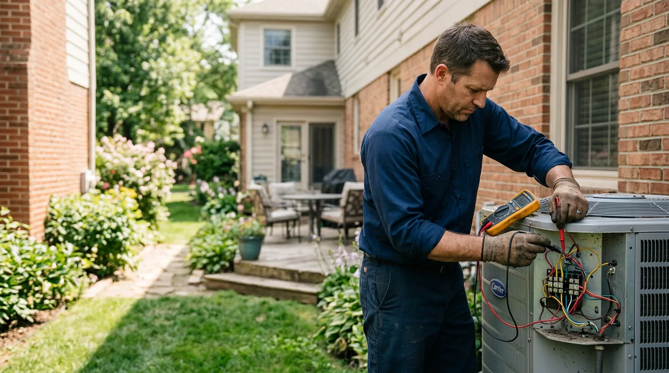 HVAC technician working near Pleasant Hill, TN